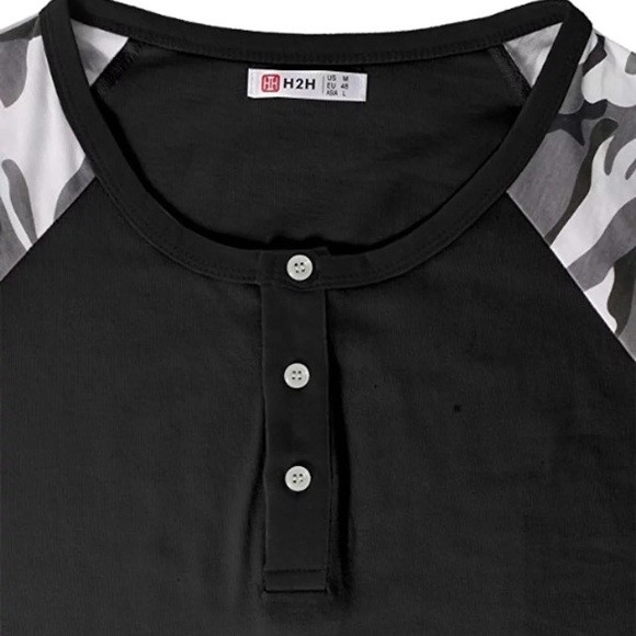 Black Athletic Raglan - Picture 2 of 3